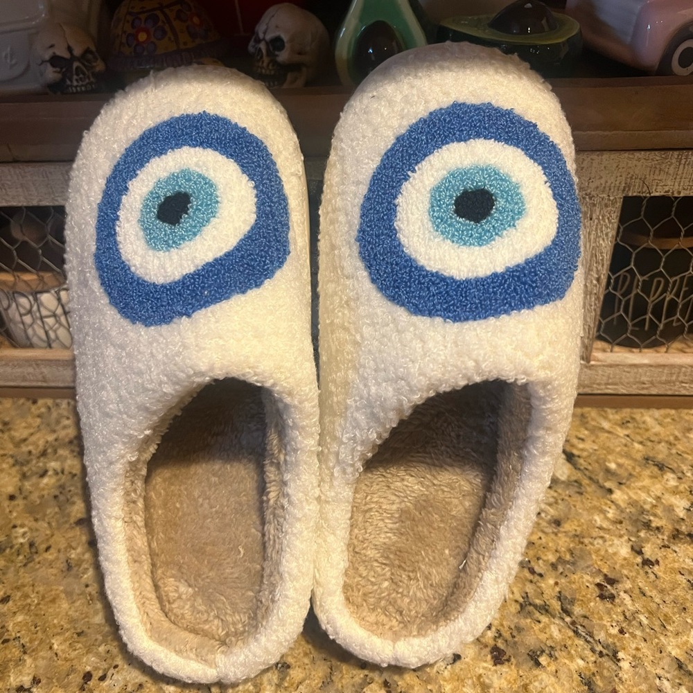 Cute Evil eye slippers